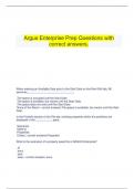 ARGUS Enterprise Certification Exam questions and answers latest top score