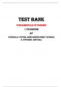 Test Bank For Fundamentals of Nursing  11th Edition By Patricia A. Potter, Anne Griffin Perry, Patricia A. Stockert, Amy Hall |All Chapters,  Year-2024|