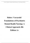 Test Bank Varcarolis Foundation Of Psychiatric Mental health Nursing 8th Edition By Marget Jordan Halter || All Chapters ( 1-36) || Updated Version 2024 A++