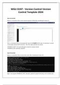 WGU D197 - Version Control Version Control Template 2024