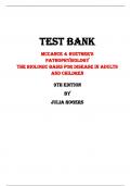 Test Bank For McCance & Huether’s Pathophysiology The Biologic Basis for Disease in Adults and Children  9th Edition By Julia Rogers |All Chapters,  Year-2024|