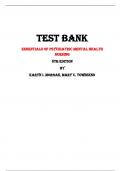 Test Bank For Essentials of Psychiatric Mental Health Nursing  8th Edition By Karyn I. Morgan, Mary C. Townsend |All Chapters,  Year-2024|