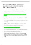 EMT FISDAP READINESS EXAM 4 2023  QUESTIONS AND CORRECT VERIFIED  ANSWERS REAL EXAM