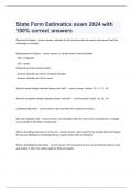 State Farm Estimatics exam 2024 with 100% correct answers 