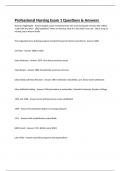 Professional Nursing Exam 1 Questions & Answers 