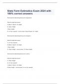 State Farm Estimatics Exam 2024 with 100% correct answers