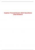 Sophos Firewall Exam 2023 Questions and Answers