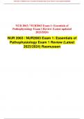 NUR 2063 / NUR2063 Exam 1: Essentials of Pathophysiology Exam 1 Review (Latest updated 2023/2024)