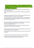 Xcel Testing Solutions - Life and Health Insurance Weighted Exam Questions With Answers | XCEL TESTING EXAM QUESTIONS WITH SOLUTIONS Latest Update & Xcel Final Exam Questions and Answers With complete Solutions Latest 2024-2025 (Graded A+)