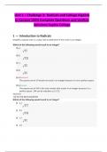 Unit 1 – Challenge 3 Radicals and College Algebra in Context 100% Complete Questions and Verified Solutions Sophia College