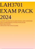 LAH3701 EXAM PACK 2024 