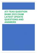 ATI TEAS QUESTION BANK 2023 EXAM LATEST UPDATE QUESTIONS AND ANSWERS 