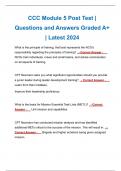 BUNDLE CCC Module 1 | Module 2| Module 3 | Module 4 | Module 5 | Post Test | Questions and Answers Graded A+ Latest 2024