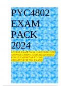 PYC4802 EXAM PACK 2024 