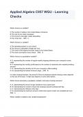 Applied Algebra C957 WGU - Learning Checks Exam Questions And Answers 