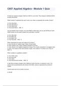 C957 Applied Algebra - Module 1 Quiz Questions And Answers 