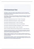 FFA Greenhand Test with correct Answers