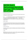 SEJPME Mod 5-Multinational Operations Post Test 100% Complete SOLUTIONS