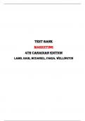 Test Bank For Marketing 4th Canadian Edition Lamb, Hair, McDaniel, Faria, Wellington |All Chapters,  Year-2024|