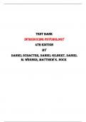 Test Bank For Introducing Psychology  4th Edition By Daniel Schacter , Daniel Gilbert , Daniel M. Wegner, Matthew K. Nock |All Chapters,  Year-2024|