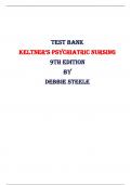 Test Bank for Keltner’s Psychiatric Nursing, 9th Edition by Debbie Steele |All Chapters,  Year-2024|