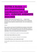 BEST REVIEW SEJPME II Module 14 - Interorganizational Coordination Post Test 100% VERIFIED ANSWERS  2024/2025