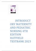 Introductory Maternity and Pediatric Nursing 4th Edition Hatfield Test Bank