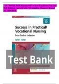 TEST BANK FOR Successin Practical Vocational Nursing  10th Edition Carrol Collier | Complete Chapters Rated  A+ 2024/2025