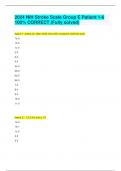 2024 NIH Stroke Scale Group E Patient 1-6 100% CORRECT (Fully solved)