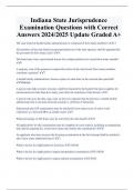 Indiana State Jurisprudence  Examination Questions with Correct  Answers 2024/2025 Update Graded A+ 