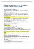 2019-2020 RN Hesi Exit V1, V2, V3, V4, V5 and V8 COMPLETE EXAMS WITH SOLUTIONS