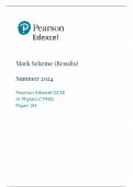 GCSE EDEXCEL June 2024 Higher Triple Science Physics Paper 2 Mark Scheme