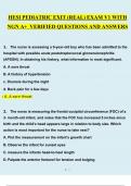 HESI PEDIATRIC EXIT (REAL) EXAM V1 WITH NGN A+  VERIFIED QUESTIONS AND ANSWERS