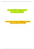 ATI RN COMPREHENSIVE PREDICTOR 2019FORM A(180 Q&A) 100% CORRECT | VERIFIED AND RATED 100% 2023