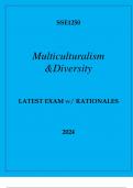 SSE1250 MULTICULTURALISM & DIVERSITY LATEST EXAM 2024