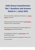 Delta Ramp Comprehension Test | Questions and Answers Rated A+ | Latest 2024