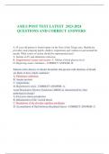 AMLS POST TEST LATEST  2023-2024 QUESTIONS AND CORRECT ANSWERS   A 45 year old patient is found supine on the floor of the Triage area. Healthcare providers note pinpoint pupils, shallow respirations and vomitus in and around the mouth. What course of act