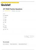 Ati teas practice questions flashcards quizlet EXAM QUESTIONS & ANSWERS/ LATEST UPDATE 2023-2024 / RATED A+