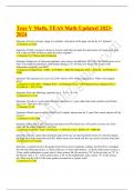 Ati teas v math EXAM QUESTIONS & ANSWERS/ LATEST UPDATE 2023-2024 / RATED A+