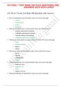 Ati teas 7 test bank 300 plus EXAM QUESTIONS & ANSWERS/ LATEST UPDATE 2023-2024 / RATED A+