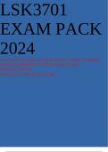 LSK3701 EXAM PACK 2024