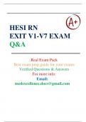 HESI EXIT RN EXAM-756 QA, HESI EXIT RN Exam (Version 1 to Version 7) HESI EXIT RN Exam V1-V7, Verified document to secure high score | Latest 2022/2023