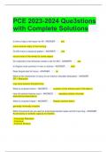 PCE 2023-2024 Que3stions with Complete Solutions