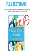 Test Bank For Professional Issues in Nursing Challenges and Opportunities 5th Edition Huston 9781496398185 | All Chapters with Answers and Rationals