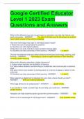 Google Certified Educator Level 1 2023 Exam Questions and Answers