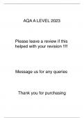 AQA A Level Biology Question Paper 1 2023