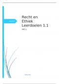 Samenvatting -  Recht en ethiek 1.1 (VPK-RE1.1.V022)