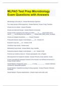 MLPAO Test Prep Microbiology Exam Questions with Answers 