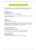 NBRC TMC/CRT/RRT EXAM LATEST 2023- 2024 After a patient undergoes a thoracentesis, the respiratory therapist notes that the obtained pleural fluid is clear with a slight straw color. This fluid is most likely the result of A. empyema. B. congestive heart 