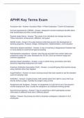 APHR Key Terms Exam Questions and Answers (Graded A)